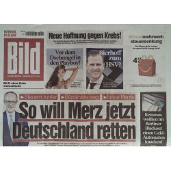 Bild Zeitung Mittwoch, 7 Januar 2026 - Merz, Deutschland retten!