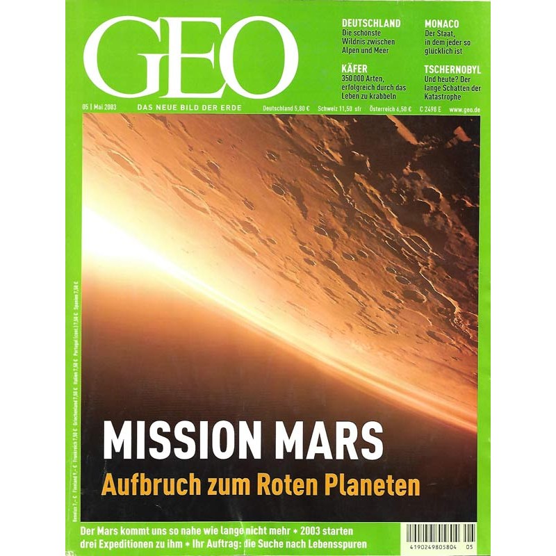 Geo Nr. 5 / Mai 2003 - Mission Mars