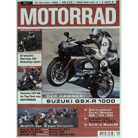 Motorrad Nr.1 / 22 Dezember 2000 - Suzuki GSX-R 1000