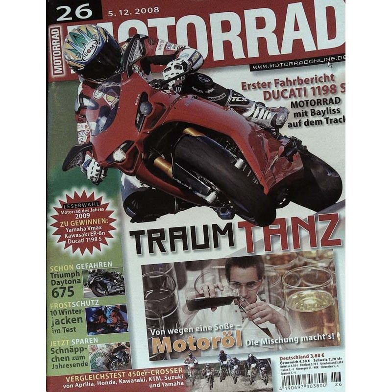 Das Motorrad Nr.26 / 5 Dezember 2008 - Ducati 1198 S
