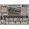 Bild Zeitung Dienstag, 20 Januar 2026 - Renten & Pensions Tabelle