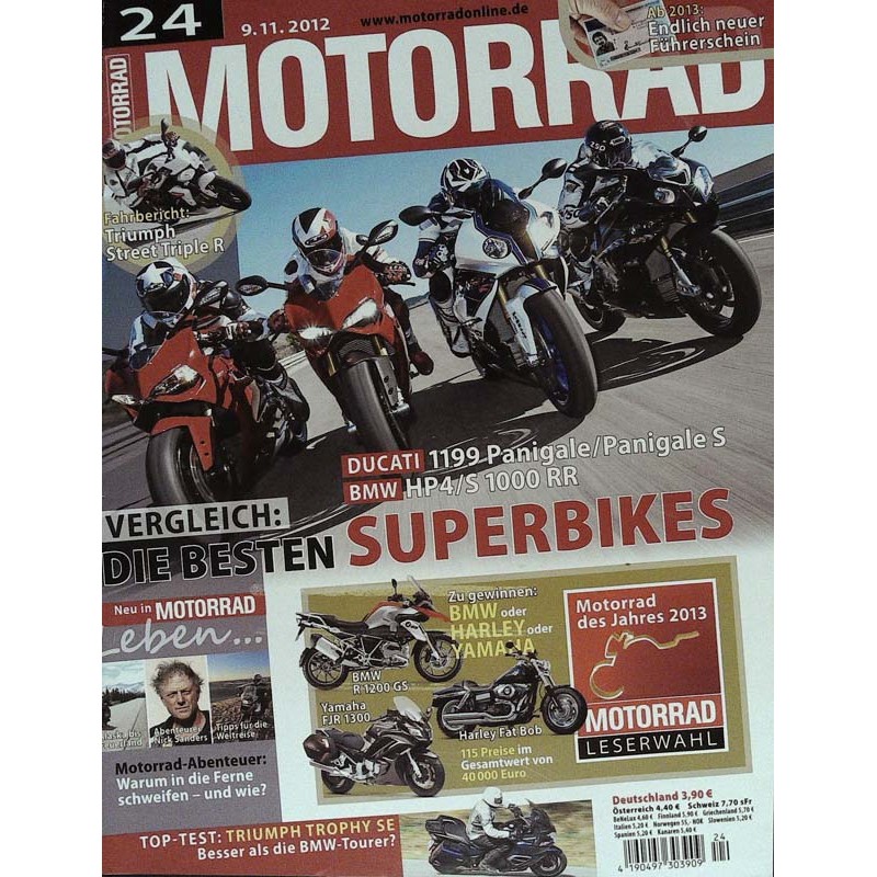 Motorrad Nr.24 / 9 November 2012 - Die besten Superbikes