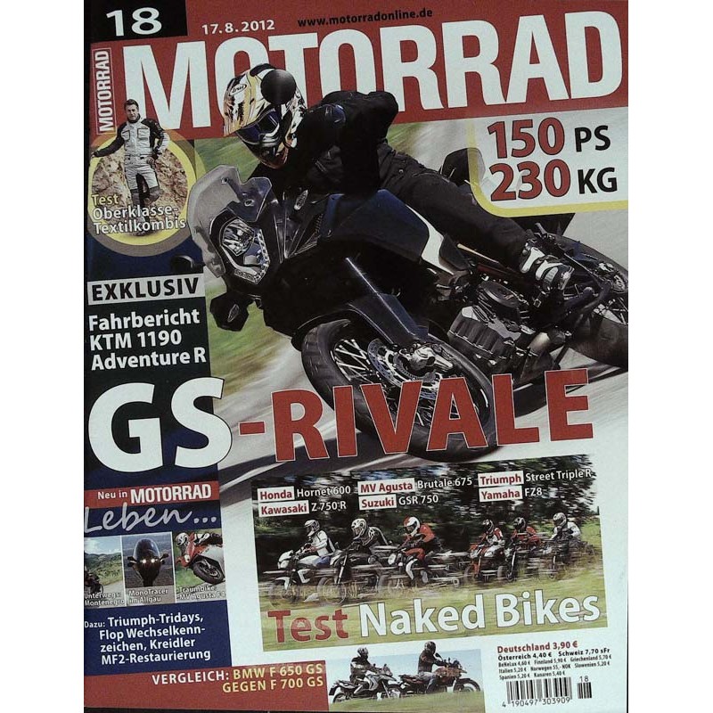 Motorrad Nr.18 / 17 August 2012 - GS-Rivale