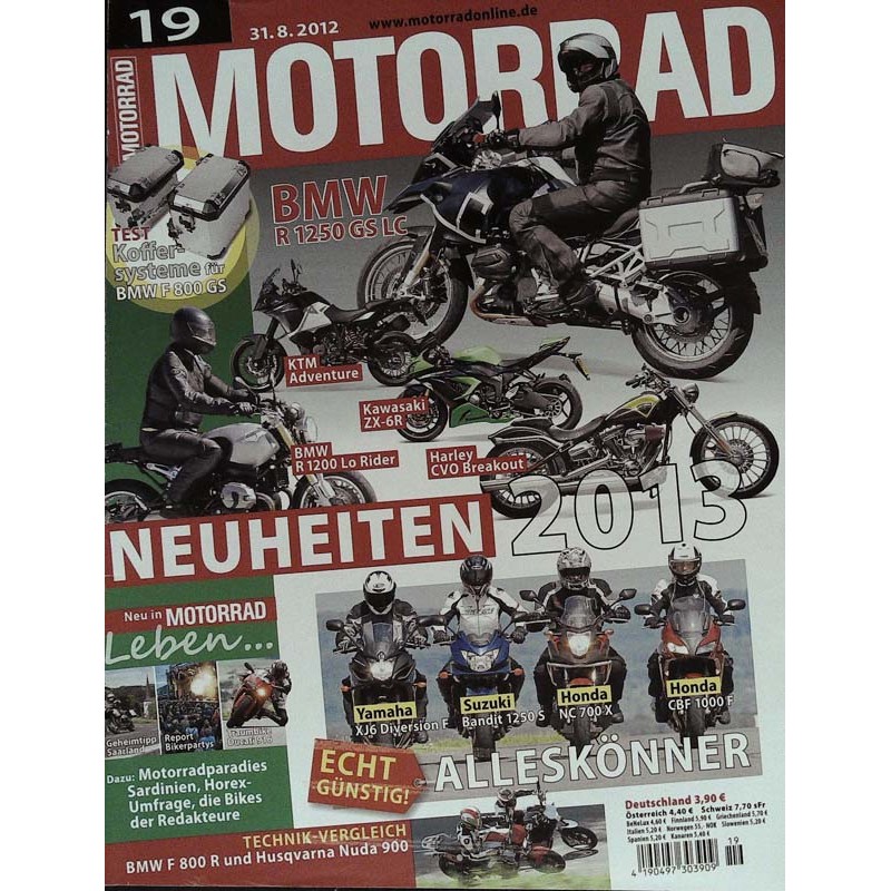 Motorrad Nr.19 / 31 August 2012 - Neuheiten