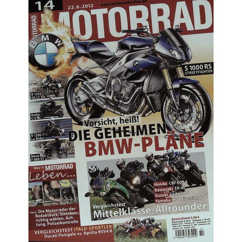 Motorrad Nr.14 / 22 Juni 2012 - BMW S 1000 RS Streetfighter