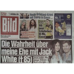 Bild Zeitung Mittwoch, 21 Januar 2026 - Witwe Rafaella redet!