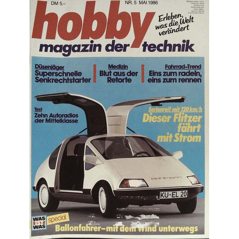 Hobby Nr.5 / Mai 1986 - Dieser Flitzer fährt mit Strom