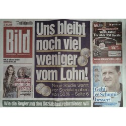 Bild Zeitung Dienstag, 27 Januar 2026 - Noch weniger Lohn!