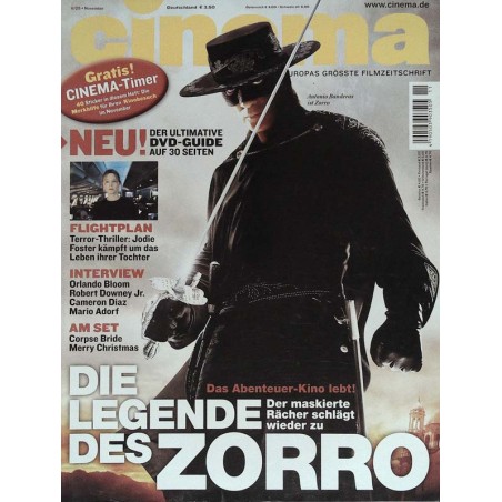 CINEMA 11/05 November 2005 - Die Legende des Zorro