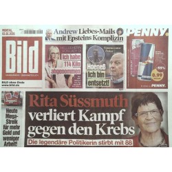 Bild Zeitung Montag, 2 Februar 2026 - Rita Süssmuth