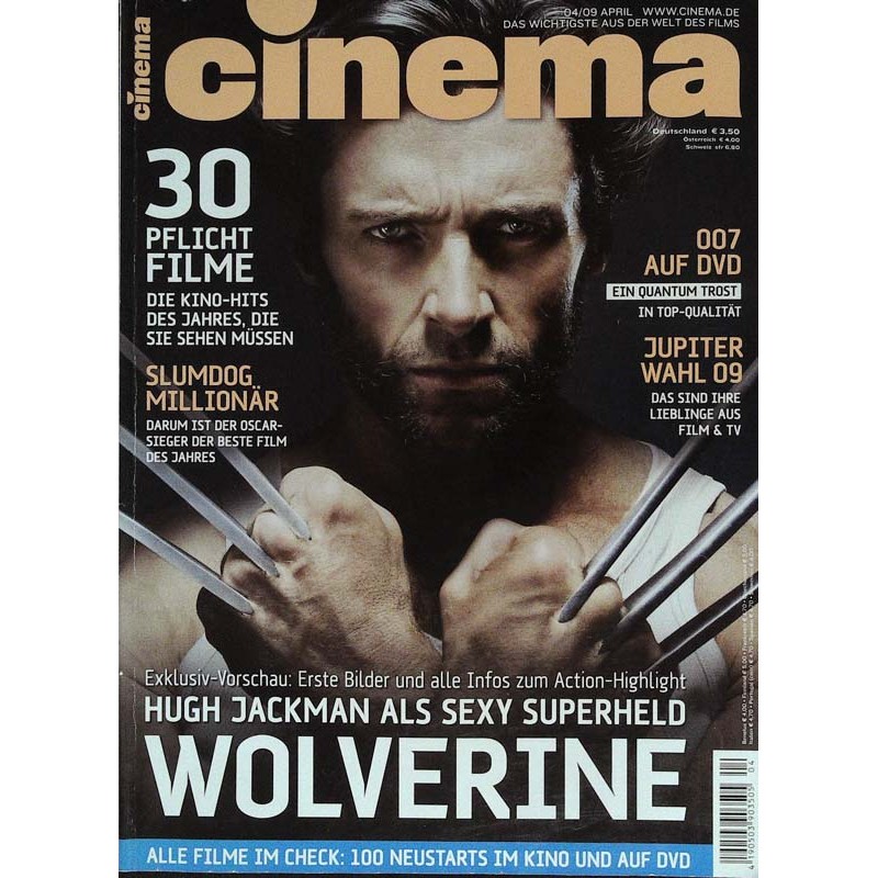 CINEMA 4/09 April 2009 - Wolverine mit Hugh Jackman
