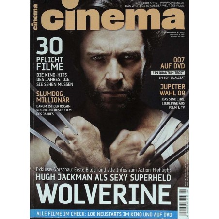 CINEMA 4/09 April 2009 - Wolverine mit Hugh Jackman