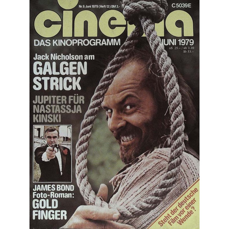 CINEMA 6/79 Juni 1979 - Jack Nicholson am Galgen Strick