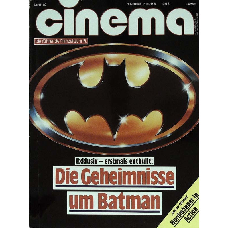 CINEMA 11/89 November 1989 - Die Geheimnisse um Batman