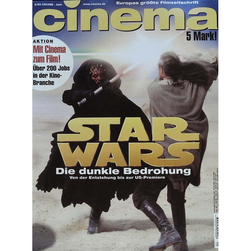CINEMA 6/99 Juni 1999 - Star Wars die dunkle Bedrohung