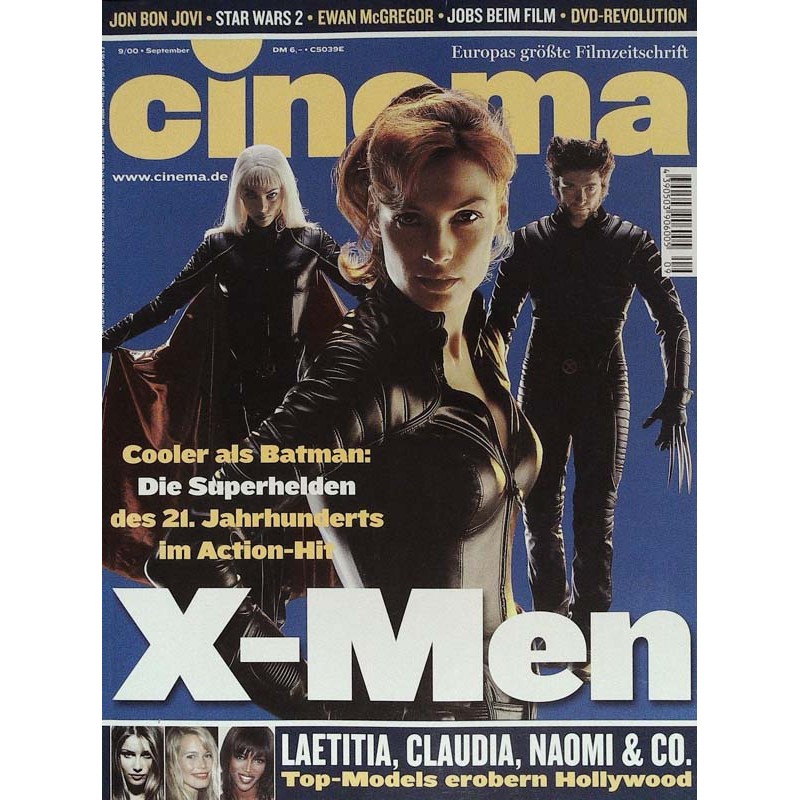 CINEMA 9/00 September 2000 - Die Superhelden X-Men
