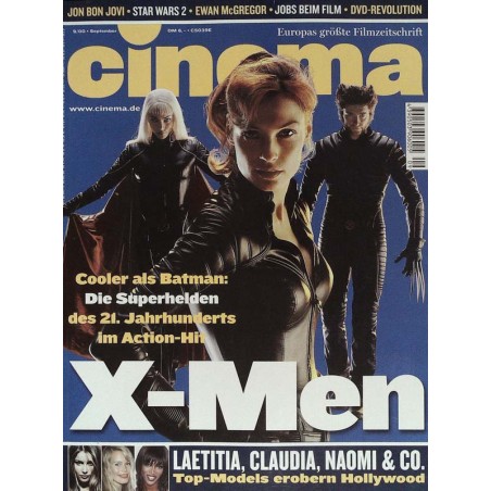 CINEMA 9/00 September 2000 - Die Superhelden X-Men
