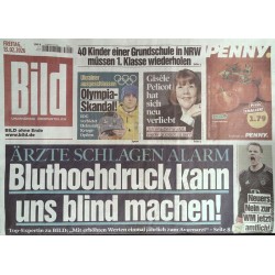Bild Zeitung Freitag, 13 Februar 2026 - Ärzte schlagen Alarm