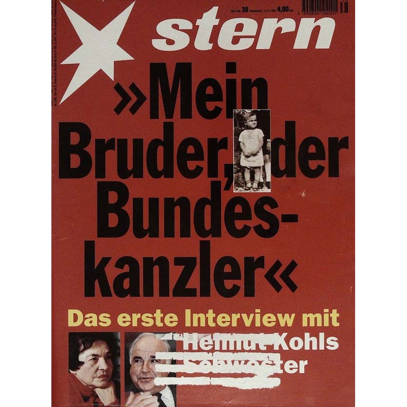 stern Heft Nr.38 / 12 September 1996 - Der Bundeskanzler