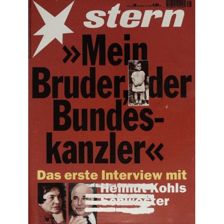 stern Heft Nr.38 / 12 September 1996 - Der Bundeskanzler