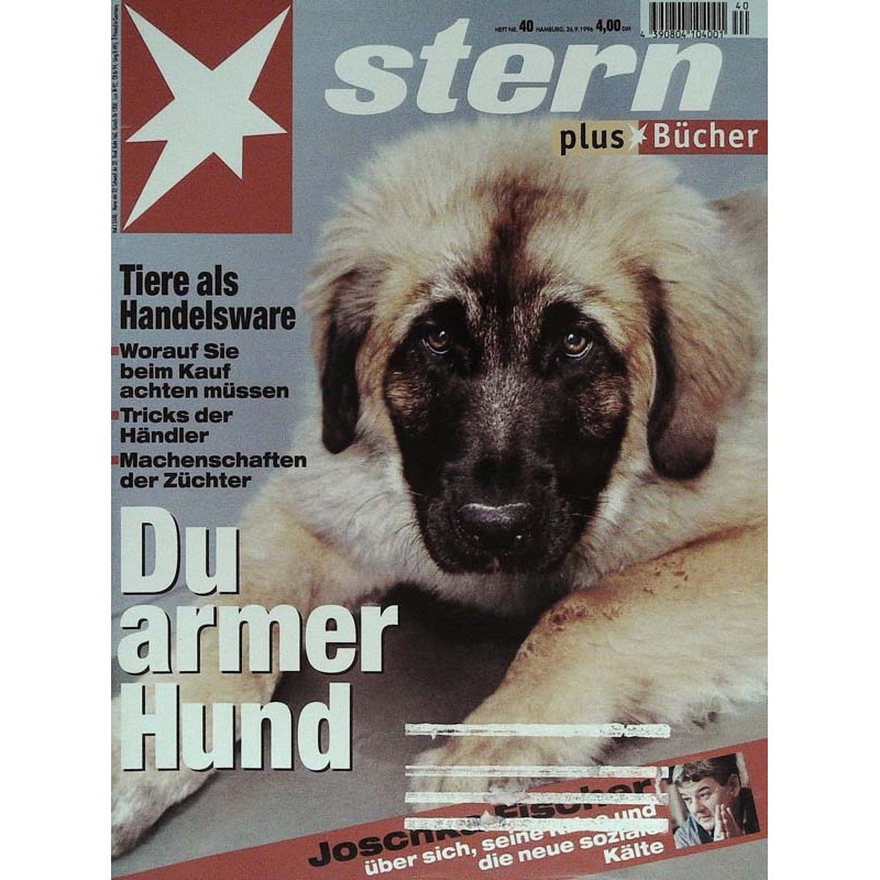 stern Heft Nr.40 / 26 September 1996 - Du armer Hund