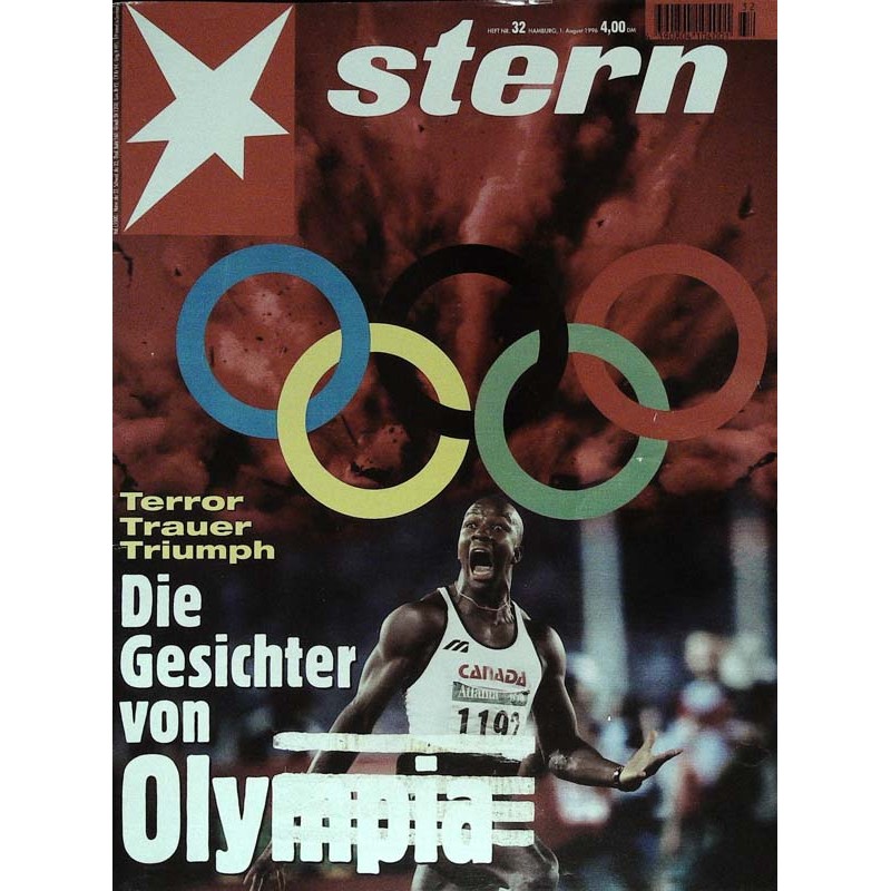 stern Heft Nr.32 / 1 August 1996 - Die Gesichter von Olympia