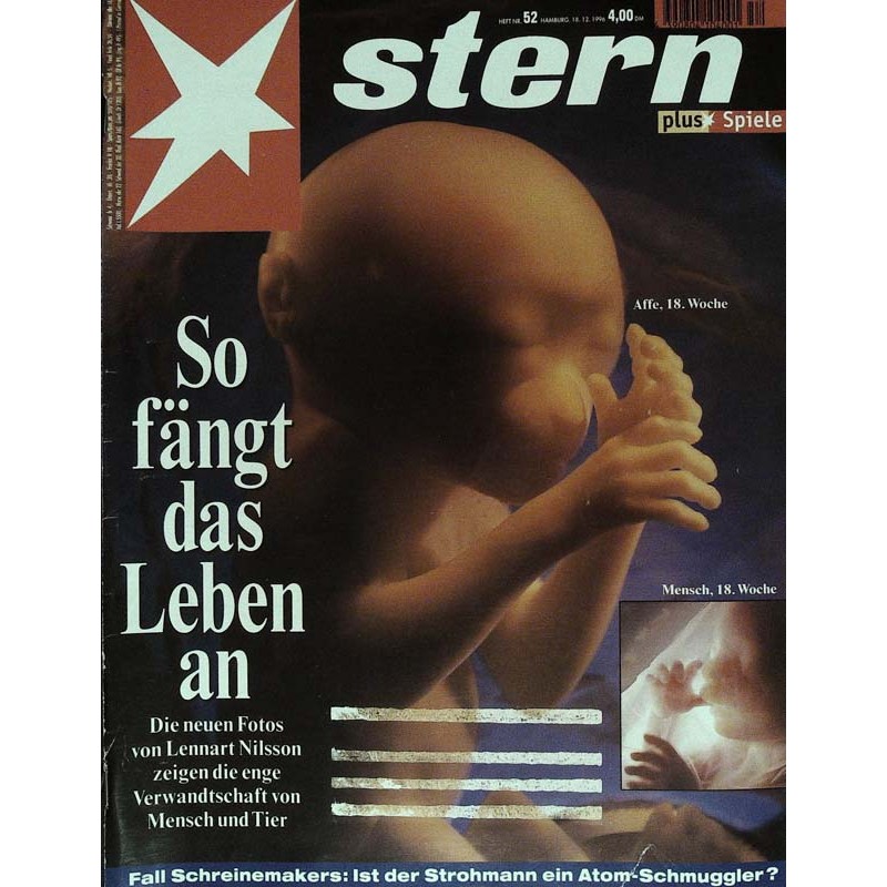 stern Heft Nr.52 / 18 Dezember 1996 - So fängt das Leben an