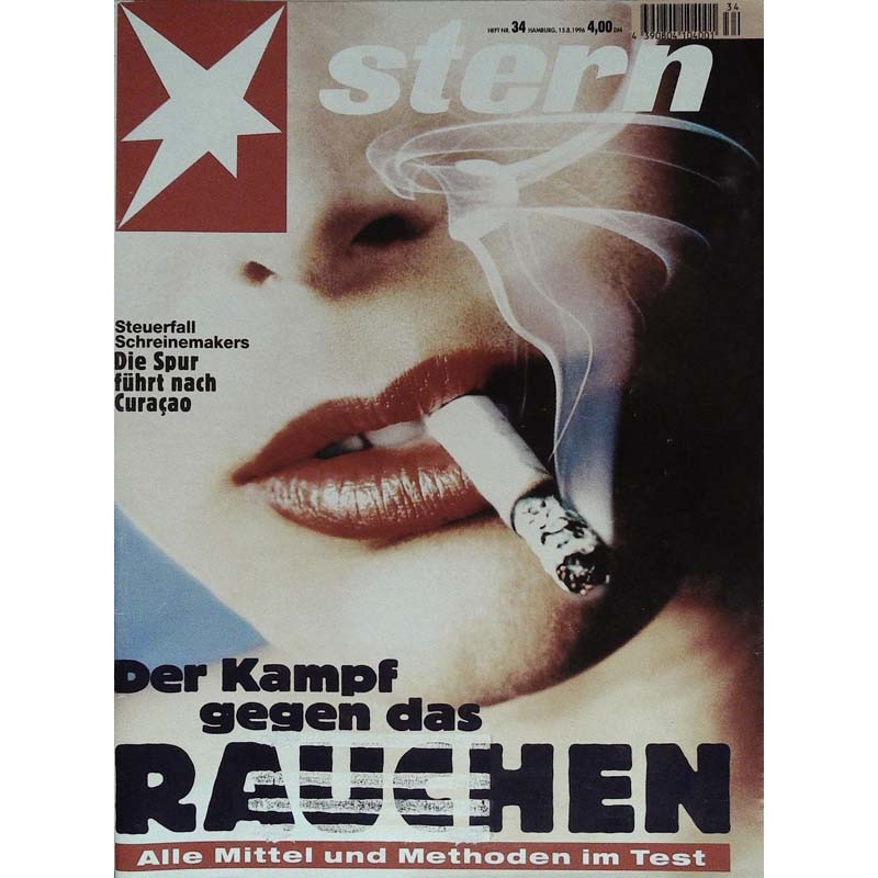 stern Heft Nr.34 / 15 August 1996 - Der Kampf gegen das Rauchen