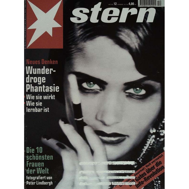 stern Heft Nr.12 / 14 März 1996 - Die 10 schönsten Frauen der Welt