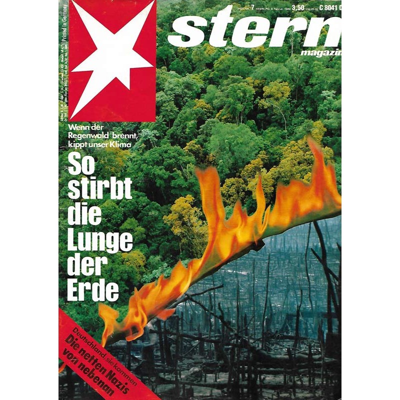 stern Heft Nr.7 / 9 Februar 1989 - So stirbt die Lunge der Erde