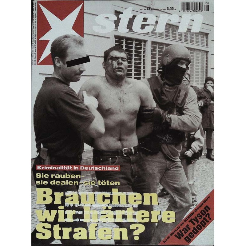 stern Heft Nr.28 / 3 Juli 1997 - Kriminalität in Deutschland