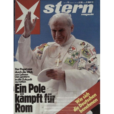 stern Heft Nr.15 / 3 April 1985 - Ein Pole kämpft für Rom