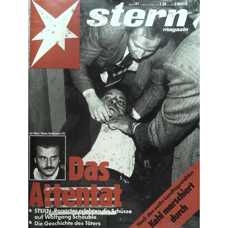 stern Heft Nr.43 / 18 Oktober 1990 - Das Attentat