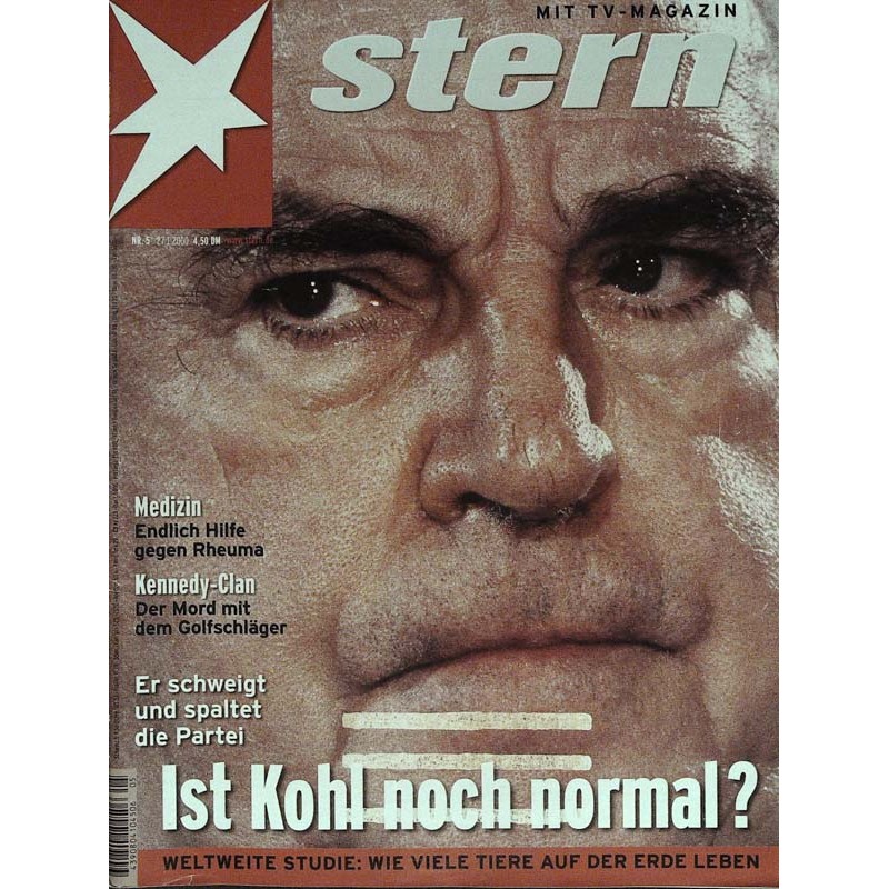 stern Heft Nr.5 / 27 Januar 2000 - Ist Kohl noch normal?