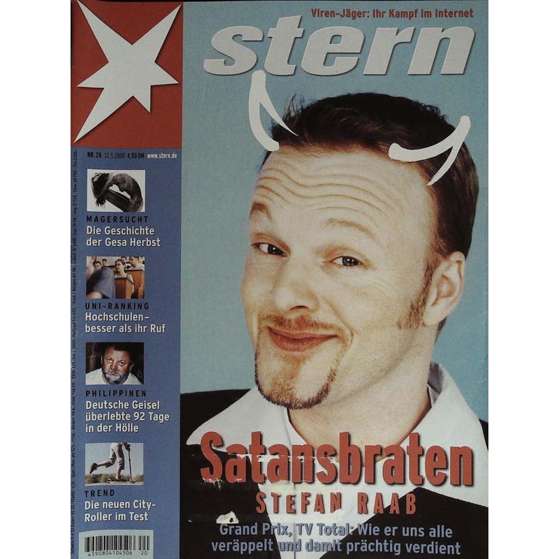 stern Heft Nr.20 / 11 Mai 2000 - Satansbraten Stefan Raab