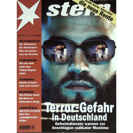 stern Heft Nr.40 / 27 September 2001 - Terrorgefahr in Deutschland