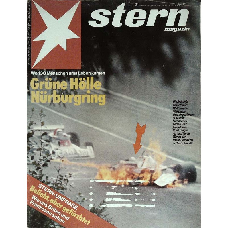 stern Heft Nr.34 / 12 August 1976 - Grüne Hölle Nürburgring