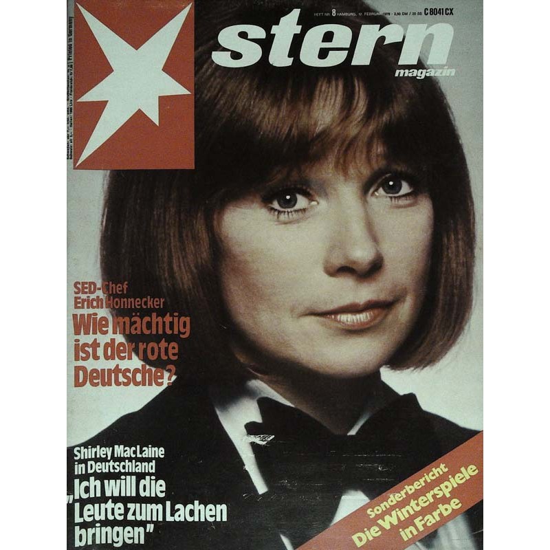 stern Heft Nr.8 / 12 Februar 1976 - Shirley MacLaine
