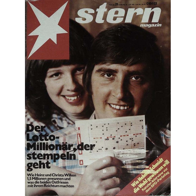stern Heft Nr.26 / 16 Juni 1976 - Der Lotto-Millionär