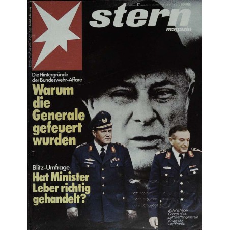 stern Heft Nr.47 / 11 November 1976 - Georg Leber
