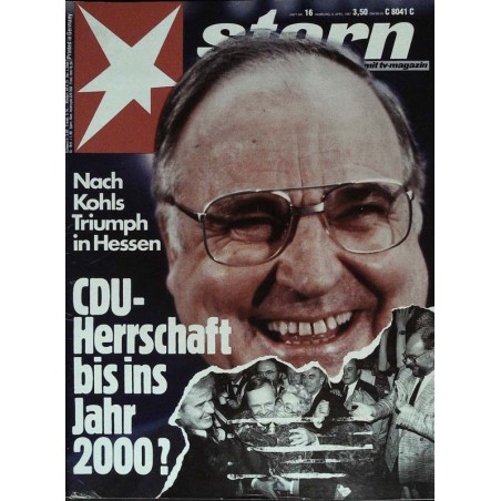 stern Heft Nr.16 / 9 April 1987 - CDU-Herrschaft...