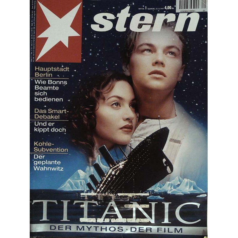 stern Heft Nr.1 / 23 Dezember 1997 - Titanic der Mythos