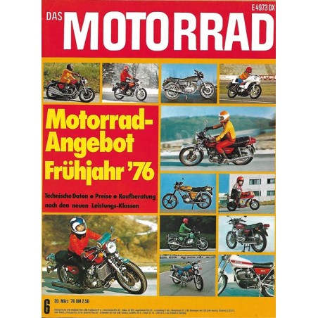 Das Motorrad Nr.6 / 20 März 1976 - Motorrad Angebot Frühjahr 1976