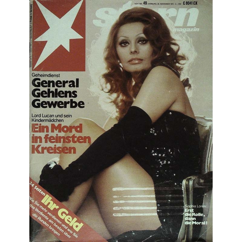 stern Heft Nr.49 / 28 November 1974 - Sophia Loren