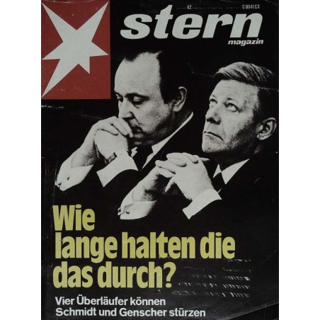 stern Heft Nr.42 / 7 Oktober 1976 - Schmidt und Genscher