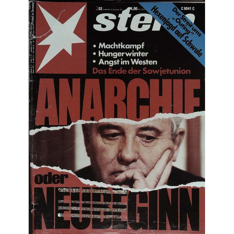 stern Heft Nr.52 / 18 Dezember 1991 - Anarchie oder Neubeginn