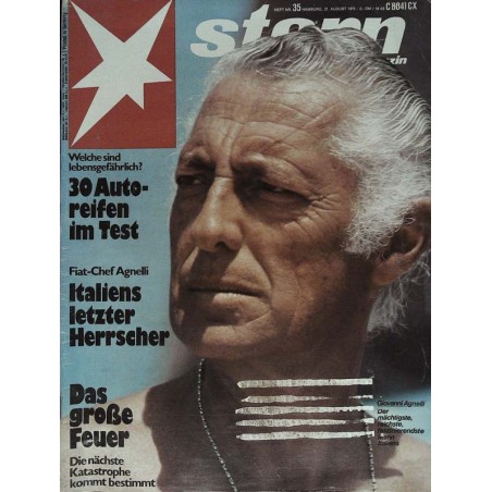 stern Heft Nr.35 / 21 August 1975 - Giovanni Agnelli