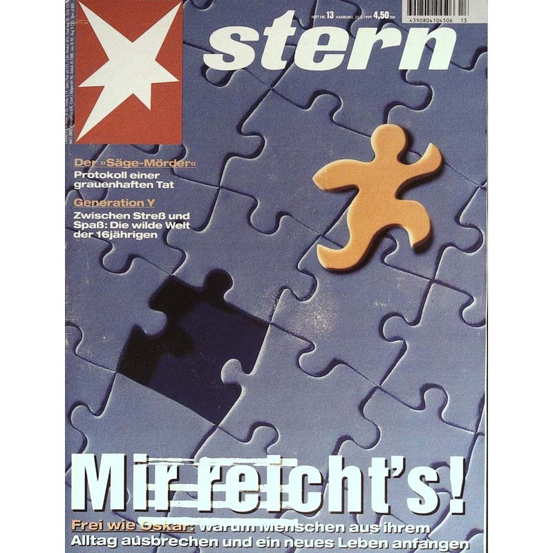 stern Heft Nr.13 / 25 März 1999 - Mir reicht es!