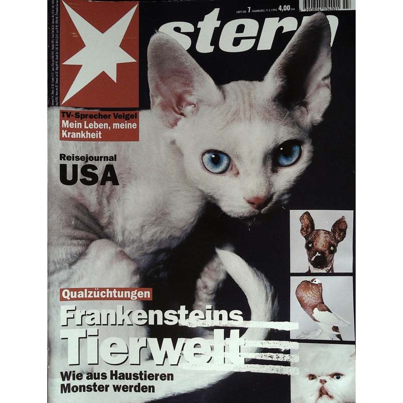 stern Heft Nr.7 / 9 Februar 1995 - Qualzüchtungen