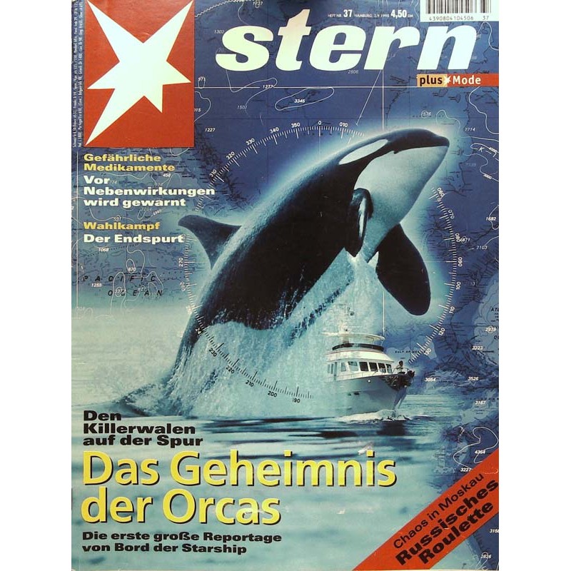 stern Heft Nr.37 / 3 September 1998 - Das Geheimnis der Orcas